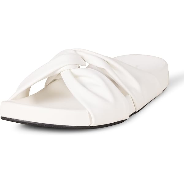 Amazon.com | Pelle Moda Women's Unia 3 Slide Sandal, Clear, 5.5